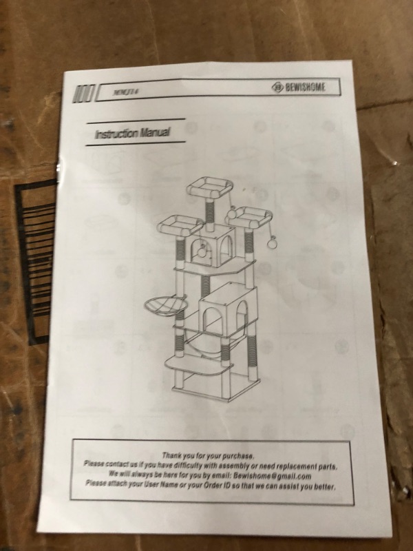 Photo 3 of **SEE NOTES**
BEWISHOME Cat Tree 66.3 Inch Multi-Level Large Cat Tower