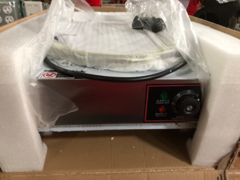 Photo 3 of 110V Commercial 16-Inch Electric Crepe Maker with A Drawer Type Warmer,