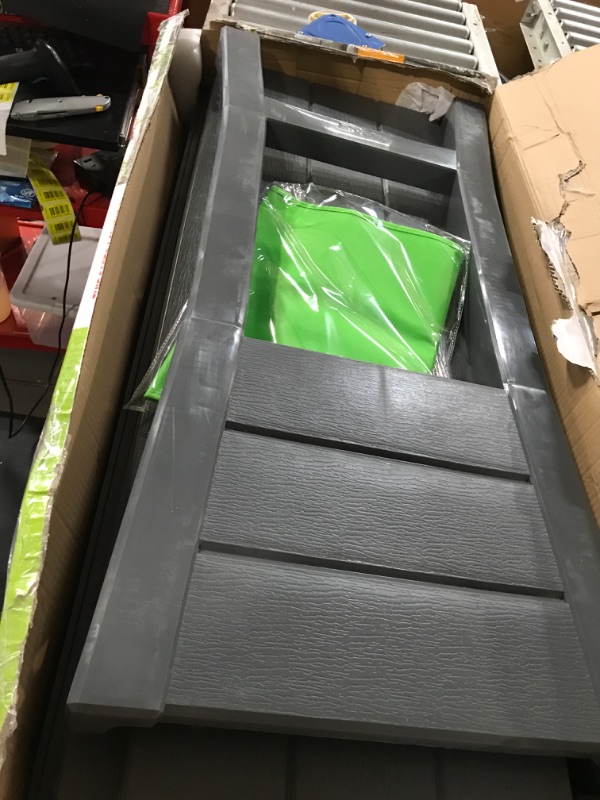 Photo 1 of (USED) Nuvue Products 26021, 36" L x 15" W x 32" H, Polymer with Woodgrain Texture, Dark Gray Elevated Garden Box
