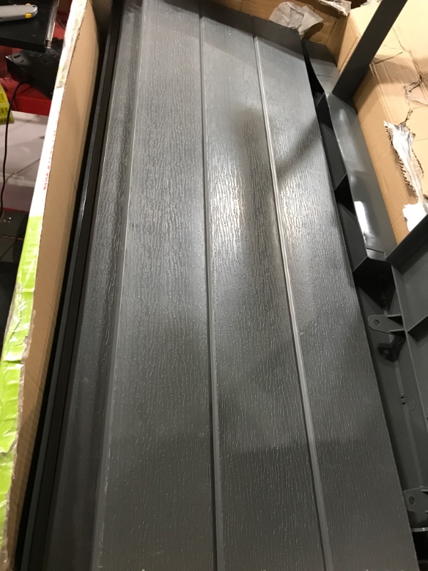 Photo 3 of (USED) Nuvue Products 26021, 36" L x 15" W x 32" H, Polymer with Woodgrain Texture, Dark Gray Elevated Garden Box