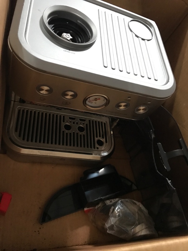 Photo 2 of **BROKEN Water reservoir**
Zstar Espresso Machine with Milk Frother and Grinder,