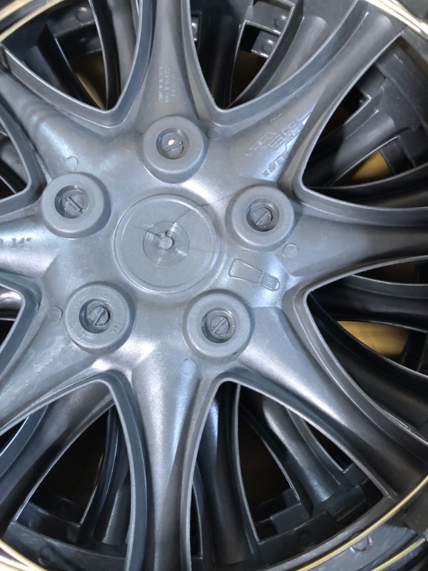 Photo 1 of Pilot Automotive WH522-14C-B-AM 14 Inch Black & Chrome Universal Hubcap Wheel Covers for 