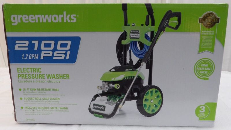 Photo 1 of *USED* MISSING MAJORITY PARTS* Greenworks 2100 PSI Electric Pressure Washer GPW2100
