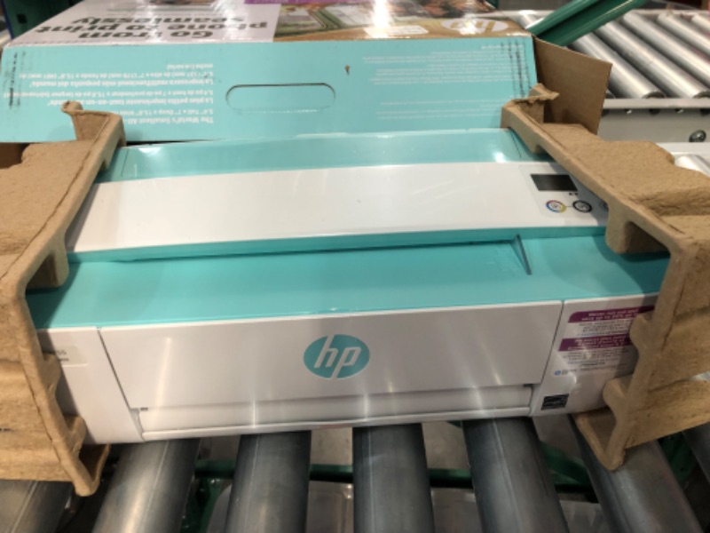 Photo 3 of HP DeskJet 3755 Compact All-in-One Wireless Printer, HP Instant Ink, Works with Alexa - Seagrass Accent (J9V92A) Seagrass HP DeskJet 3755