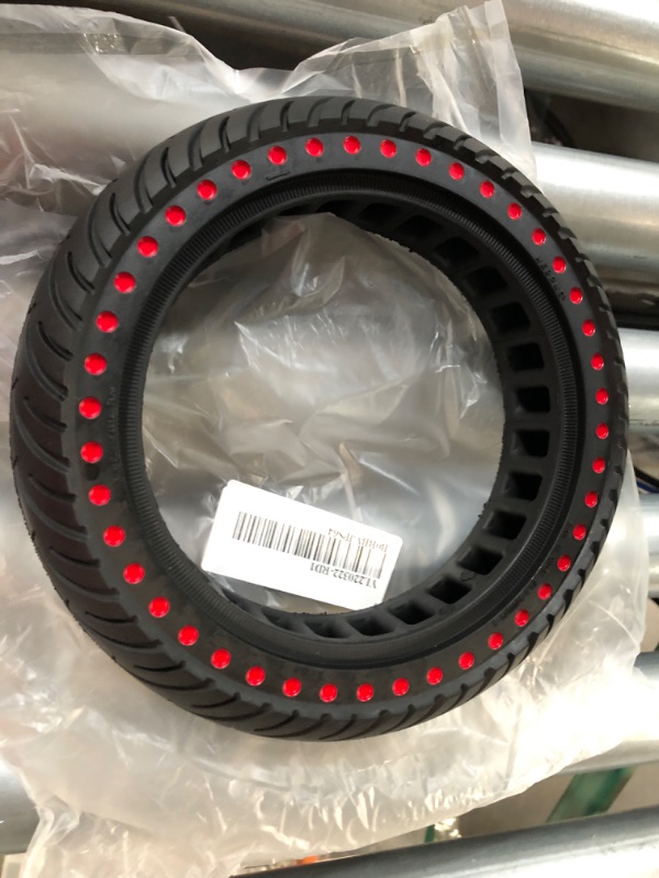 Photo 2 of 10 x 2.5 Honeycomb Tire, 60/70-6.5 Air pocket tyre for Segway Ninebot Max G30LP G30 Electric Kick Scooter (Red point style)