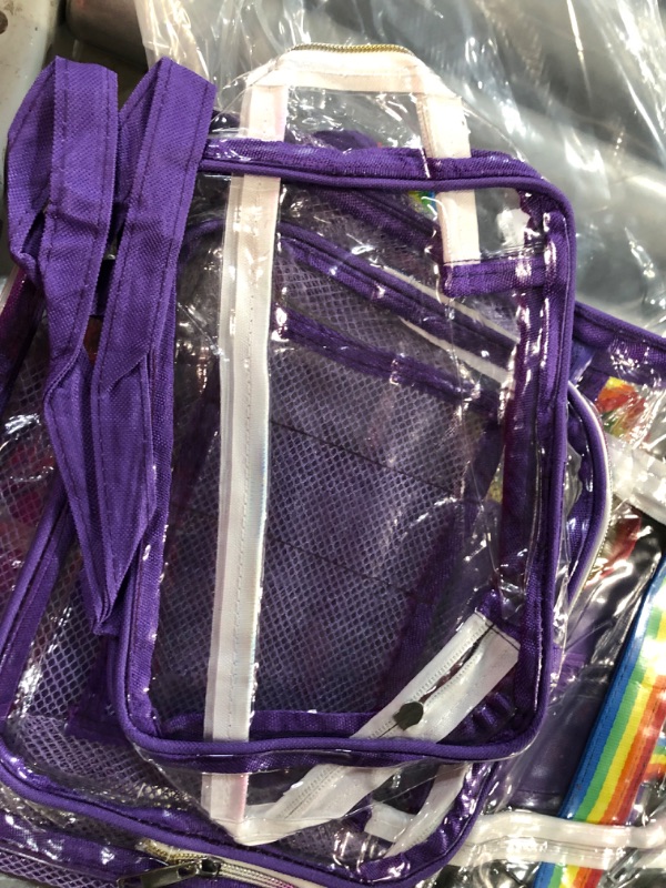 Photo 3 of DZLUSJ 3Pcs Clear Backpack Set With Lunch Bag Pencil Case