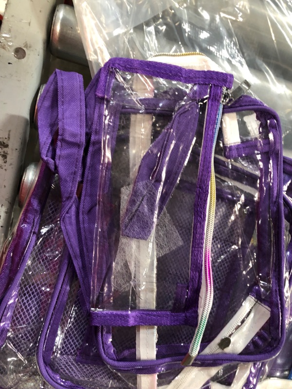 Photo 2 of DZLUSJ 3Pcs Clear Backpack Set With Lunch Bag Pencil Case