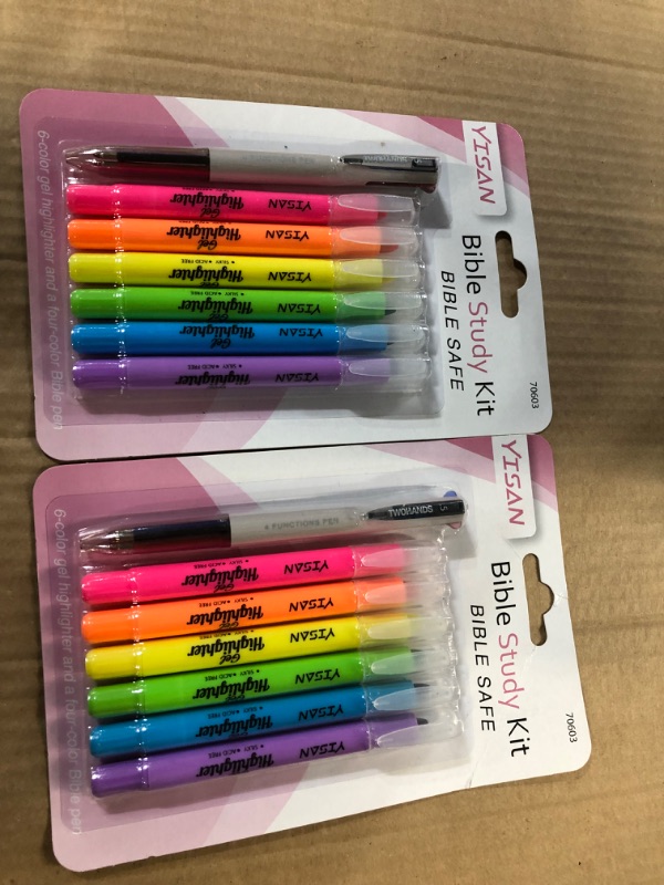 Photo 2 of YISAN Bible Highlighters and Pens No Bleed (2PACK)