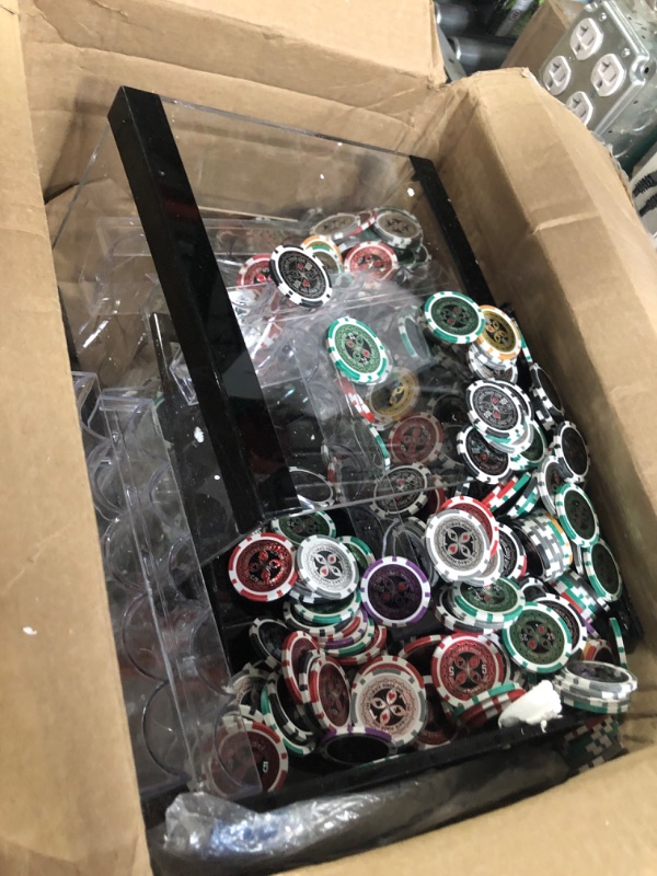 Photo 1 of *LITTLE CRACK* MRC 1000pcs Ultimate Laser Poker Chips Set with Acrylic Case Custom Build