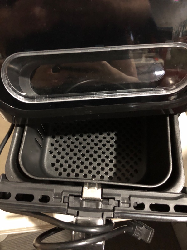 Photo 4 of 4 qt. Black Electric Air Fryer with See Through Window and 8-Presets