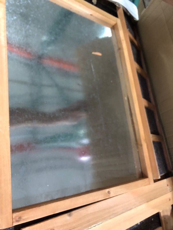 Photo 1 of **MISSING HARDWARE**
Ogrmar Chicken Coop Large Wooden Outdoor Bunny Rabbit Hutch Hen Cage with Ventilation Door