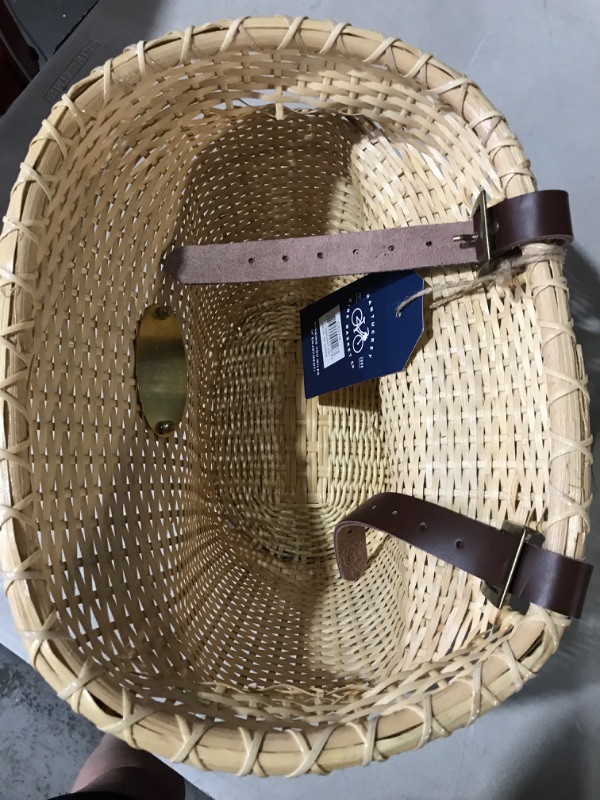 Photo 5 of (Major Damage) Nantucket Bicycle Basket Co. Lightship Collection Adult Bicycle Basket Natural Oval