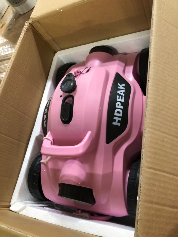 Photo 2 of (PARTS ONLY/SEE NOTES) Cordless Robotic Pool Cleaner, HDPEAK Pool Vacuum Lasts 110 Mins,  Up to 50 feet, Pink