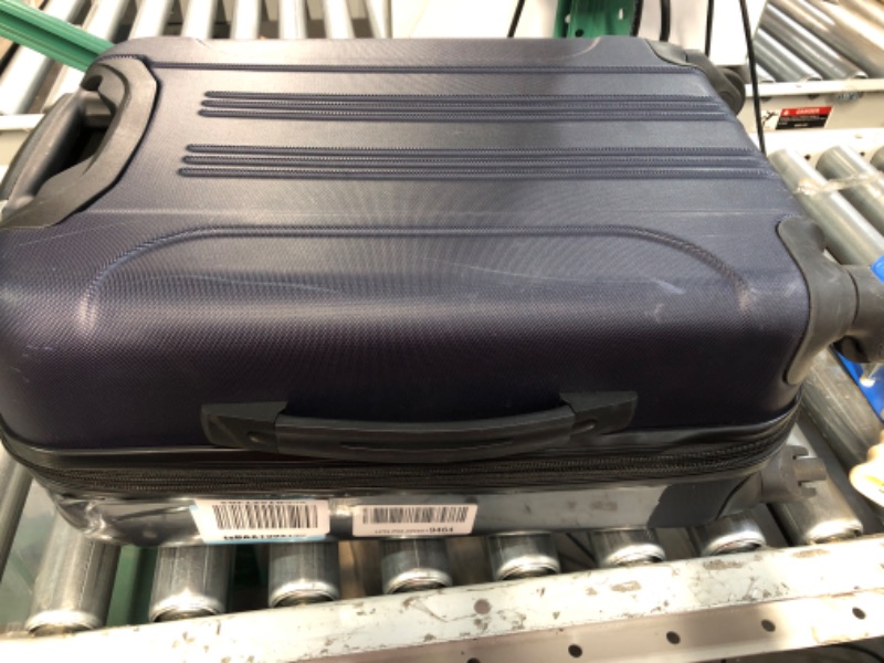 Photo 2 of (USED?MINOR DAMAGE) Travelers Club Chicago Hardside Expandable Spinner Luggage, Navy Blue, 20" Carry-On Navy Blue 20" Carry-On