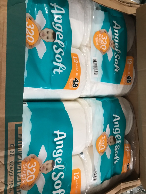 Photo 2 of Angel Soft® Toilet Paper, 48 Mega Rolls = 192 Regular Rolls, 2-Ply Bath Tissue