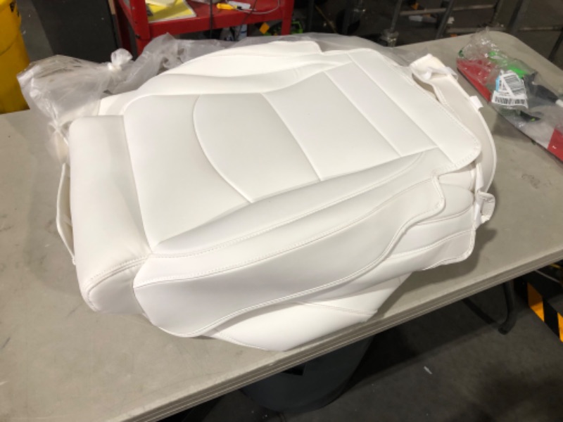 Photo 3 of Basenor Tesla Model Y Seat Cushion Leather Front and Rear Seat White