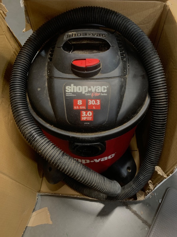 Photo 2 of *FOR PARTS ONLY* Shop-Vac 8 Gallon 3.0 Peak HP Wet Dry Vacuum, 3 in 1 Function Heavy-Duty Shop Vacuum