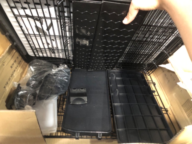 Photo 3 of 3 Levels Chinchilla Ferret Hamster Pet Crate with Caster Tray and Urine Guard (Black)