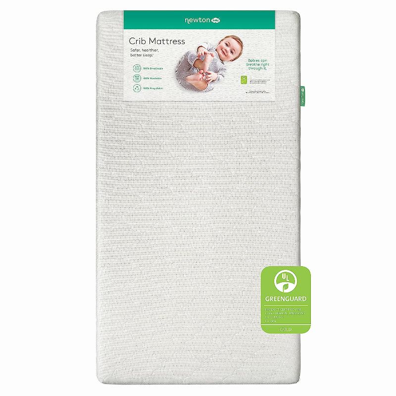 Photo 1 of Newton Baby Crib Mattress - Infant & Toddler Mattress, Baby Bed Mattress for Crib, Dual-Layer, Safe, Breathable & Washable Crib Mattress, Removable Cover, Deluxe 5.5 inch-Thick Cushion, White
