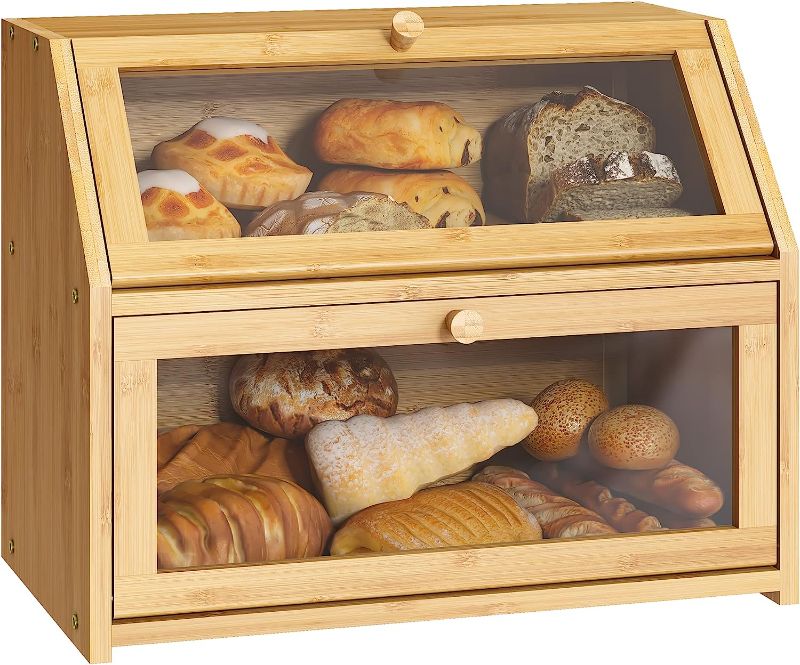 Photo 1 of *SEE NOTES*  Double Layer Countertop Bread Box Container With Window
