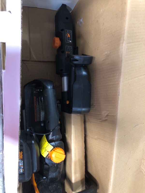 Photo 3 of ** Used** Worx 20V 10 Auto Tension Electric Cordless Pole Chainsaw with Battery Charger