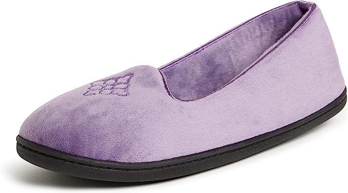 Photo 1 of *USED* Dearfoams Womens Rebecca Chenille Casual Slippers Casual - Purple, Size: Large/9-10