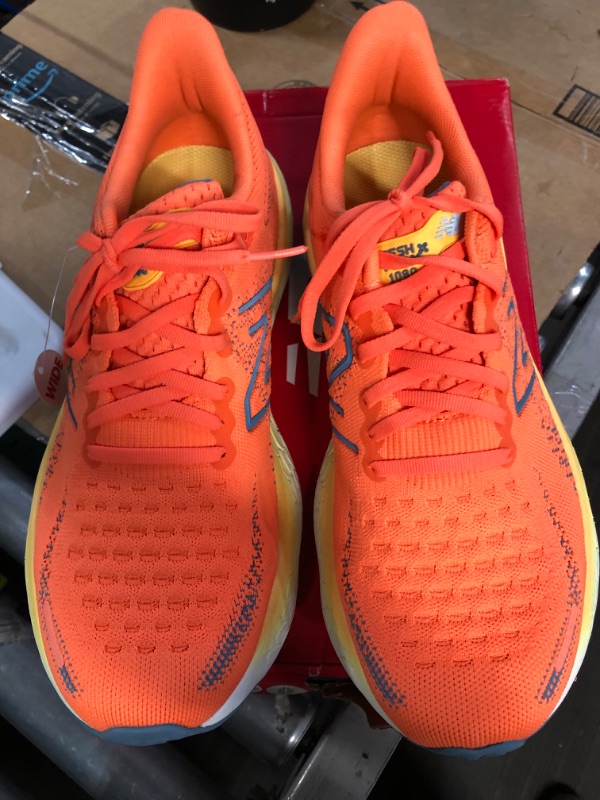 Photo 1 of *USED - LOOKS NEW* New Balance Men's Fresh Foam X 1080 V12 Running Shoe,Wide Vibrant Orange/Spring Tide/Vibrant Apricot, Size: 9