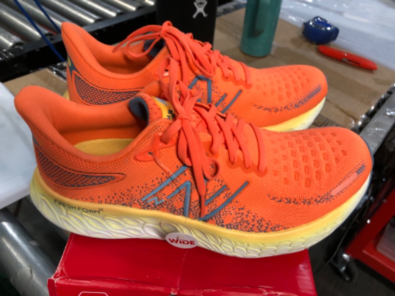 Photo 3 of *USED - LOOKS NEW* New Balance Men's Fresh Foam X 1080 V12 Running Shoe,Wide Vibrant Orange/Spring Tide/Vibrant Apricot, Size: 9