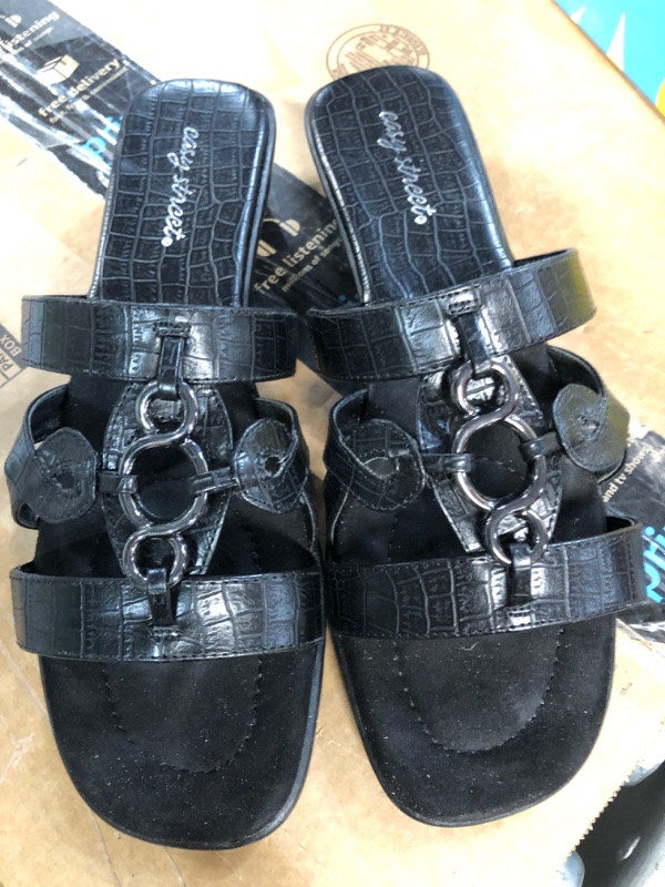 Photo 3 of *USED* Easy Street Women's Torrid Flat Sandal, Size: 12, Black Crocodile