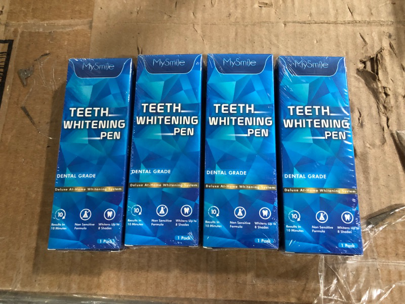 Photo 2 of (4 Pack) MySmile Teeth Whitening Pen Gel, 4ML, Mint Flavor