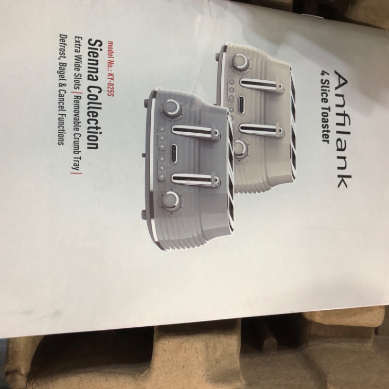 Photo 1 of *STOCK PHOTO FOR REFERENCE*Anfilank Toaster 4 Slice,Retro Stainless Steel, GREY