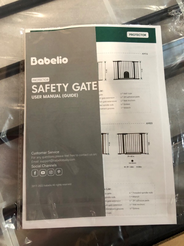 Photo 4 of Babelio Metal 26-40“ Baby Gate Pet Gate with Wall Protectors, Safety Gate 