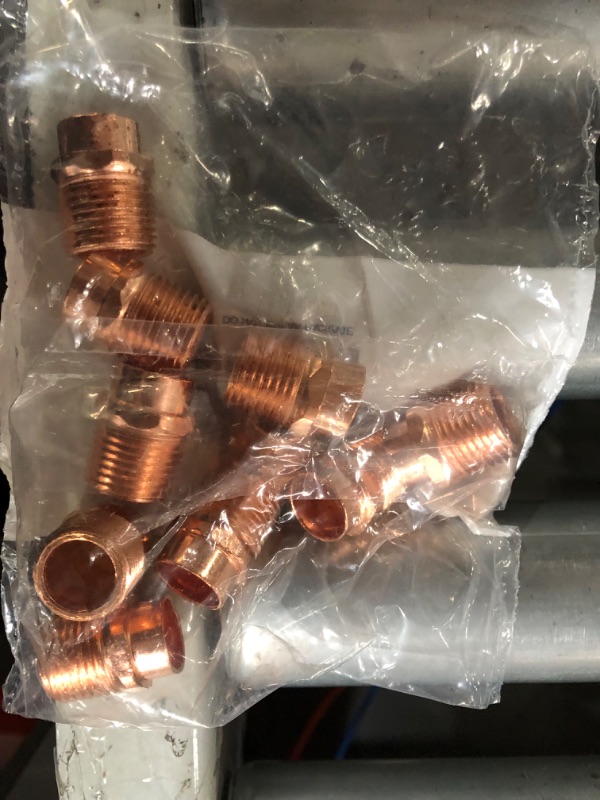 Photo 1 of 1/2 in. Copper C x M Male Pressure Adapter (10-Pack)