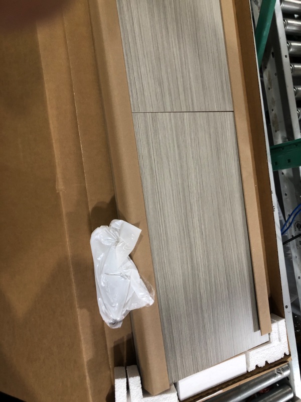 Photo 1 of 16 in. W Rustic Grey Wood Utility Closet Tower