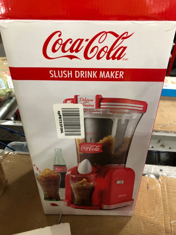 Photo 2 of **PARTS ONLY** Nostalgia Coca-Cola 32-Ounce Retro Slush Drink Maker Slushie Machine for Home, Red