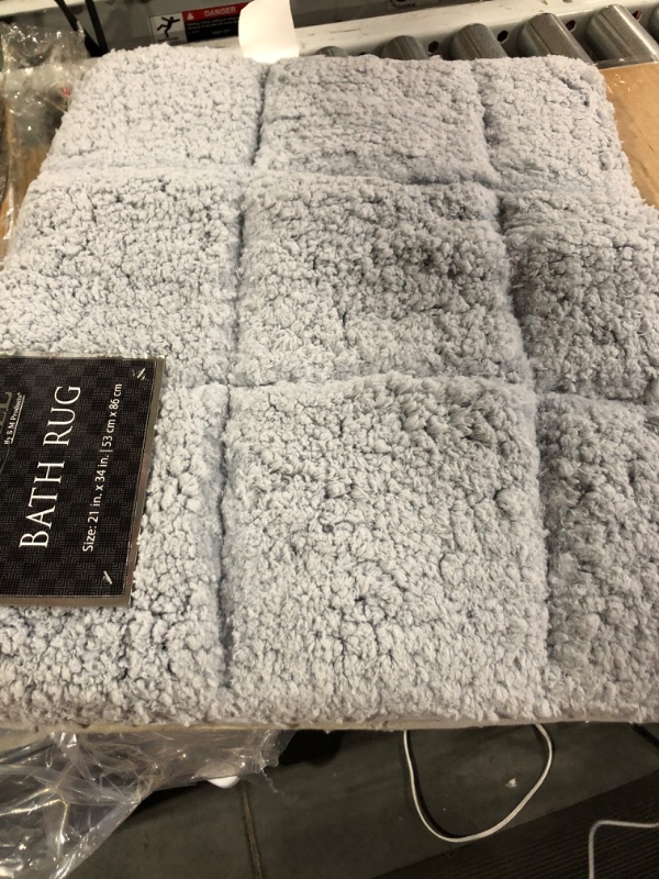 Photo 1 of  PAIRLE GREY FLUFFY BATH RUG 21"X34"IN