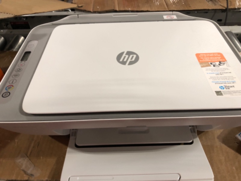 Photo 2 of HP DeskJet 2755e Wireless Color All-in-One Printer with bonus 6 months Instant Ink (26K67A), white