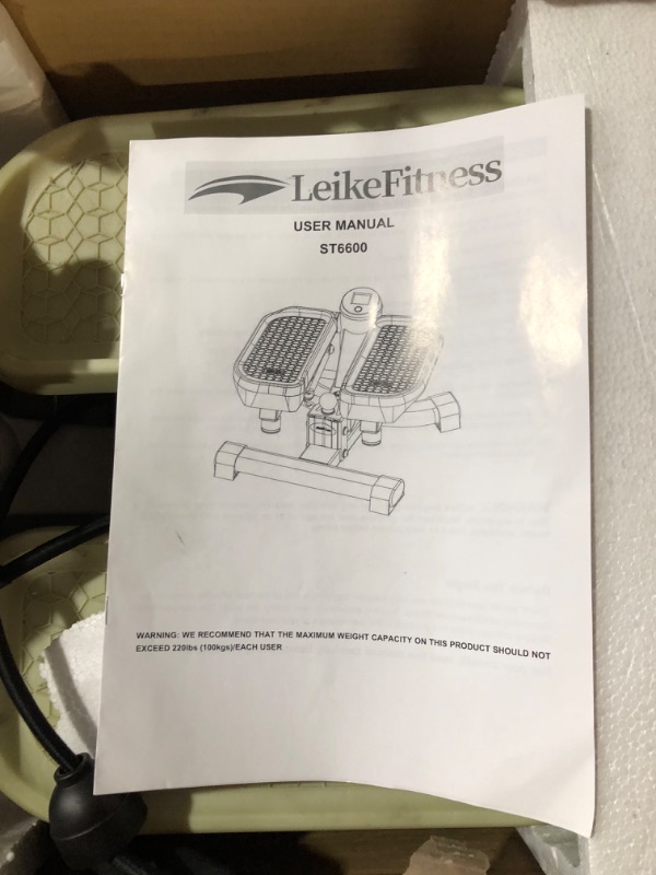 Photo 2 of ***USED - UNTESTED - SEE NOTES***
leikefitness Premium Portable Climber Stair Stepper & Waist Fitness Twister with LCD Monitor ST6600 Green