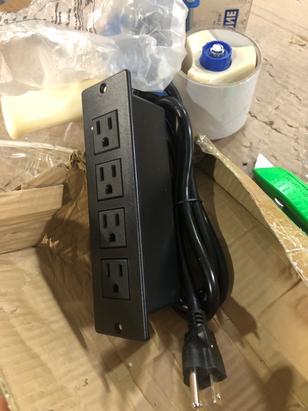 Photo 1 of Furniture Recessed Power Strip, Recessed Desk Outlet with 3.1A Max USB, In Conference Desk Recessed Power Outlets Socket, Desktop Power Grommet with 6.56ft Power Cord