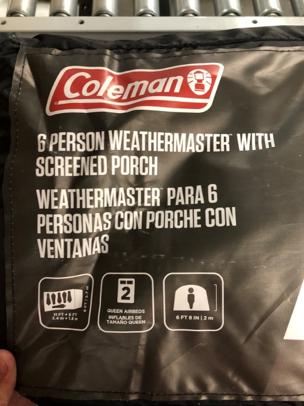 Photo 6 of Coleman WeatherMaster 6-Person Tent with Screen Room 6 Person