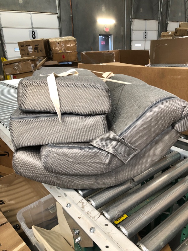 Photo 2 of TokSay 6PCS Orthopedic Bed Wedge Pillow Set - Adjustable Memory Foam Pillow for Post-Surgery Neck and Back Pain Relief - Heartburn and Acid Reflux Relief - Reading and Sleeping Support Pillow (Gray) Light Gray - 6pcs