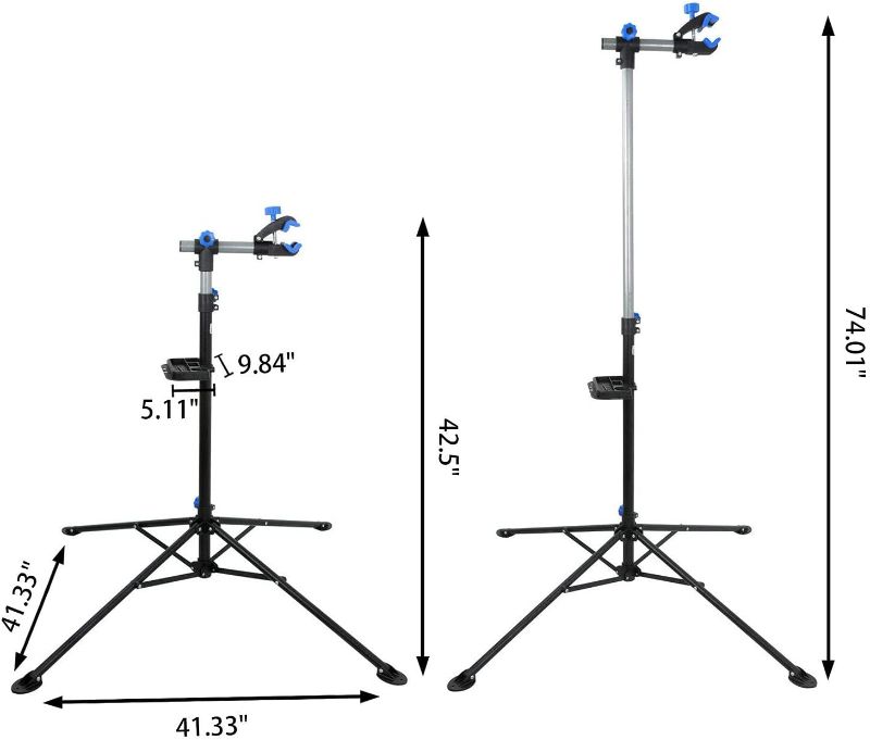 Photo 2 of 
YJYDD Pro Bike Adjustable 42" to 74" Repair Stand W/Telescopic Arm Bicycle Cycle Rack- Pro repair stand bicycle Red
