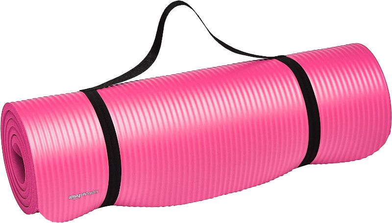 Photo 2 of 
Amazon Basics 1/2-Inch Extra Thick Exercise Yoga Mat
Color:Pink
