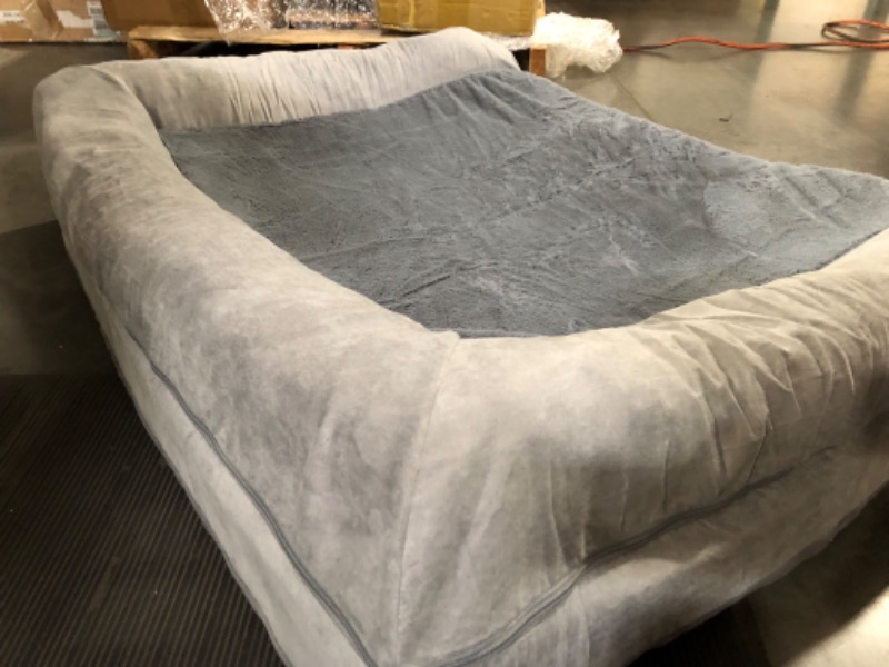 Photo 2 of *STOCK PHOTO FOR REFERENCE* Bnonya Orthopedic Dog Bed, Washable Dog Bed with Pillow Large(34“*22'') Grey