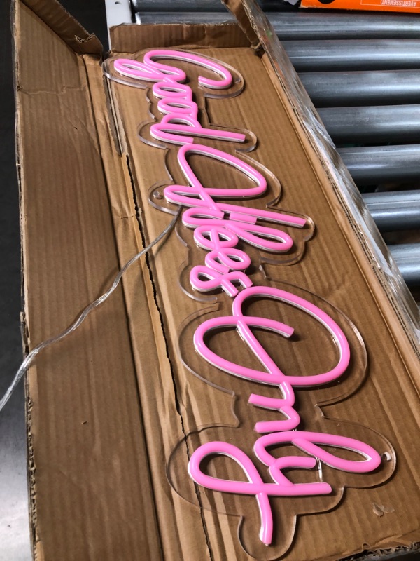 Photo 5 of *IN GREAT CONDITION* Large Good Vibes Only Neon Signs, 23.6 inches 