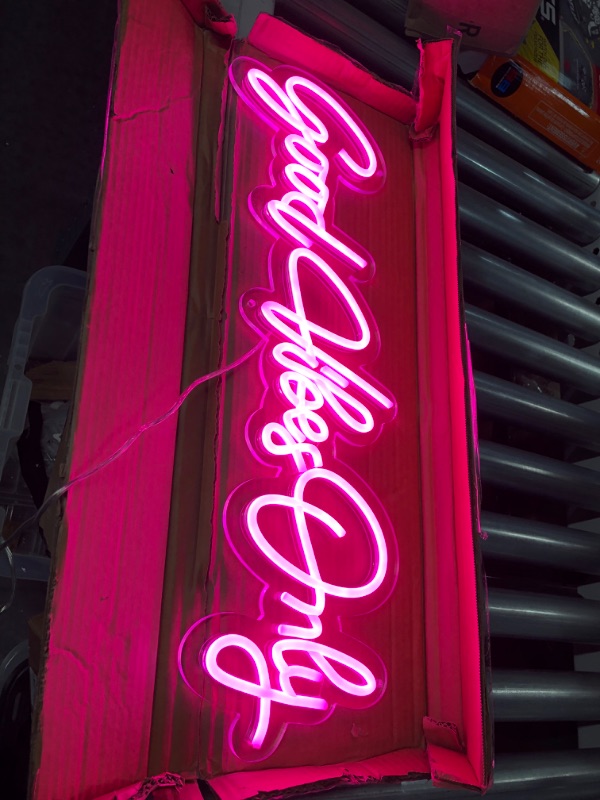 Photo 3 of *IN GREAT CONDITION* Large Good Vibes Only Neon Signs, 23.6 inches 