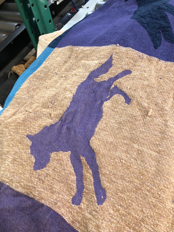 Photo 2 of *SEE NOTES* Howling Wolf Large Throw Blanket, 94"x86"