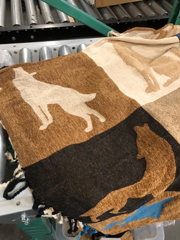 Photo 8 of *SEE NOTES* Howling Wolf Large Throw Blanket, 94"x86"