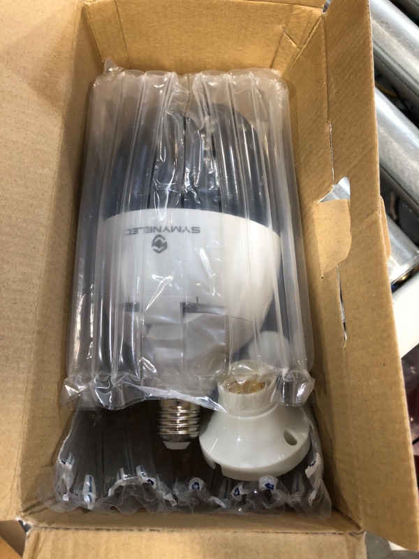 Photo 1 of *see notes SYMYNELEC Light Bulb Camera WiFi Outdoor, Wireless PTZ Security IP Camera, 2K Super FHD Smart Home Surveillance Cam with Human Motion Detection Alarm Night Vision Two Way Talk (2.4GHz Only) Black & White