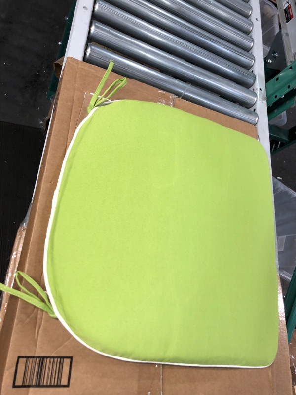 Photo 1 of **SEE NOTES**
Indoor Outdoor Non Slip Chair Pad, U-Shaped Seat Cushions with Ties for Home Patio, Set of 2,(Green, White Trim)
